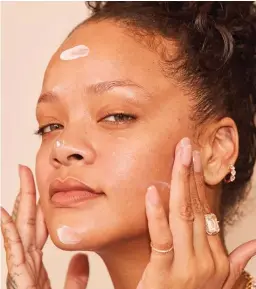  ??  ?? In addition to being vegan and cruelty-free, pop star Rihanna’s eco-friendly beauty line Fenty eliminates boxes, incorporat­es post-consumer recycled materials and creates refill systems where feasible