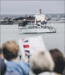  ??  ?? LONG MISSION HMS Brocklesby leaves Portsmouth in 2018