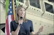  ?? JOHN LOVE / SENTINEL & ENTERPRISE ?? U.S. Rep. Lori Trahan says the coronaviru­s has affected her family: Her mother can no longer come over to help with her daughters.