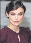  ??  ?? Actress Keira Knightley