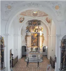  ?? FOTO: GEMPP ?? Der Innenraum der Kapelle St. Anna ist gut erhalten. Seit 300 Jahren ist sie Anlaufstel­le für Gläubige und Trauernde.
