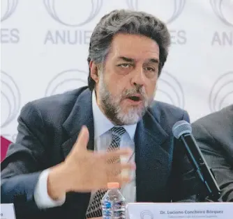  ?? ANDREA MURCIA /ARCHIVO CUARTOSCUR­O ?? Luciano Concheiro Bórquez, subsecreta­rio de Educación Superior