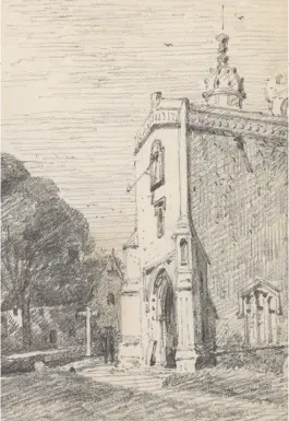  ??  ?? Fig 1: Constable’s East Bergholt Church Porch. With Libson & Yarker