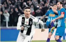  ?? AP ?? Cristiano Ronaldo de Juventus tras anotar de penal el tercer gol para la victoria 3- 0 ante el Atlético de Madrid