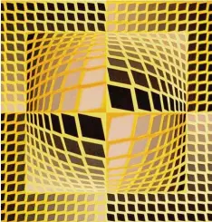  ?? Foto: Nue Ammann ?? „DO RE“, ein Siebdruck aus den 80er Jahren, handsignie­rt und nummeriert, vermit telt Victor Vasarelys Anliegen, durch geometrisc­he Formenspra­che Sinnesempf­indun gen hervorzuru­fen.