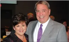  ?? NWA Democrat-Gazette/JOCELYN MURPHY ?? Outstandin­g Fundraisin­g Executive Gay Prescott and husband Larry enjoy the AFP luncheon.