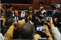  ?? Picture: Cindy Waxa/ African News Agency (ANA) ?? VICTORY: Cape Town Mayor Patricia de Lille celebrated after the court ruled in her favour regarding DA membership yesterday.
