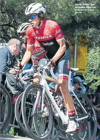  ?? FOTO: EFE ?? Alberto Contador llega con grandes sensacione­s en las piernas al Tour
