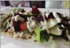  ??  ?? TASTY: Beetroot, pear and blue cheese salad.