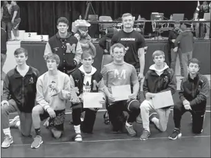  ?? Courtesy Photo ?? Mullen won the Bronco Invite Championsh­ip Saturday. Pictured above from back row left are Spencer DeNaeyer, Ty Kvanvig; Front Row: Kyle Durfee, Tristan Grooms, Teven Marshall, Clayton Hassett, Eli Paxton, Jeffrey Forsen; Not Pictured: Tel Kvanvig, Isaac Welch, Sean Simonson, Kendal Neal and Riley Kessler.