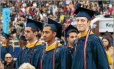  ?? SUBMITTED PHOTO ?? Graduates are ready to collect their diplomas at Villanova’s 175th Commenceme­nt ceremonies Friday.