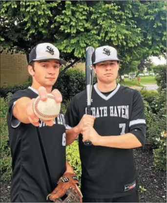  ?? SUBMITTED PHOTO ?? Strath Haven seniors Luke Mutz, left, and Anthony Viggiano will be teammates one final time in the Joseph J. Barrett Memorial All-Star game Sunday at Neumann University. .