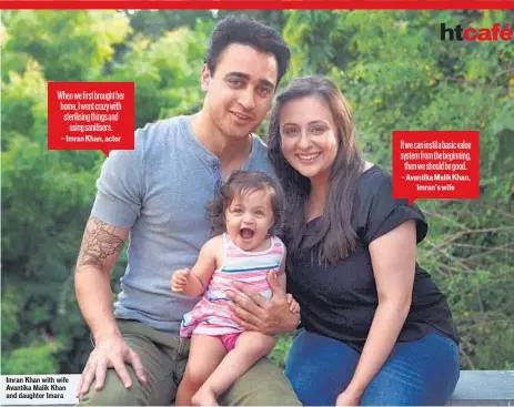  ?? PHOTO: CYRUS DALAL ?? Imran Khan with wife Avantika Malik Khan and daughter Imara