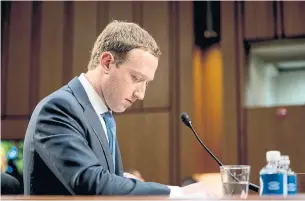  ?? ANDREW HARNIK THE ASSOCIATED PRESS ?? An Australian regulator’s report calling for measures to curb the influence of Facebook and Google in news and advertisin­g broadens the internatio­nal challenges such tech firms face.