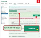  ?? ?? Download ‘kavremover’ (1), select the Kaspersky program to delete (2), type the scrambled code (3), click Remove to finish (4)
