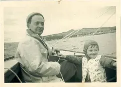  ??  ?? RIGHT: Sailing with his father, who helped nurture his love of boats and the sea