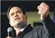  ?? CHARLIE NEIBERGALL/ASSOCIATED PRESS ARCHIVES ?? Sen. Marco Rubio, R-Fla., is urging the administra­tion to extend the NSA bulk phone-records collection program.