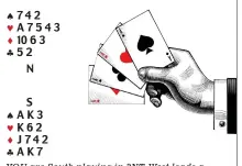  ?? ?? You are South playing in 2NT. West leads a spade, which you win with the ♠K. Plan the play.