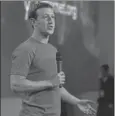  ?? HINDUSTAN TIMES ?? Facebook CEO Mark Zuckerberg at a gathering in New Delhi