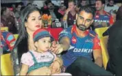  ??  ?? Mohammed Shami with his wife Hasin Jahan and daughter
