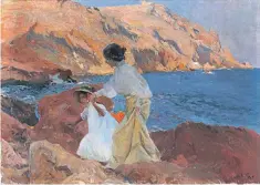  ??  ?? Beside the seaside: Clotilde and Elena on the Rocks, Jávea (1905), by Joaquín Sorolla