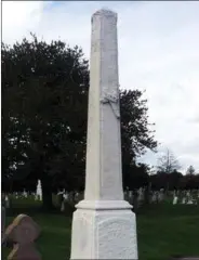  ??  ?? The Doyley family memorial in Philadelph­ia.