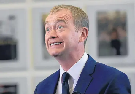  ?? Picture: PA. ?? Liberal Democrats leader Tim Farron following a visit to Holland Park School in West London.