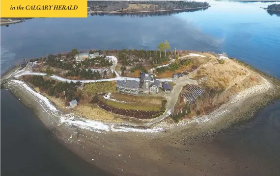  ?? COWAN-SMITH TEAM ?? The Lodge at Strum Island in Nova Scotia’s Mahone Bay, which has hit the market with a $21-million asking price, was designed as a secure, luxury, long-term panic room.