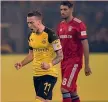  ??  ?? LO SCONTRO DIRETTO● SCONFITTA A DORTMUND Il miglior Bayern della stagione, almeno per un tempo, rimontato e battuto a Dortmund 3-2