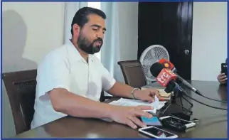  ??  ?? Gerardo Casillas, vocero de la Diócesis de Campeche, en rueda de prensa