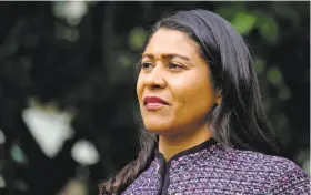  ?? Eric Risberg / Associated Press ?? Mayor London Breed has appealed for her brother’s early release.