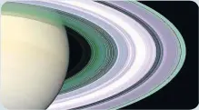  ??  ?? VIEW Saturn’s rings from Cassini-Huygens mission. Picture: Nasa