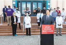  ?? U-T FILE PHOTO ?? County Supervisor Nathan Fletcher discusses efforts to address the COVID-19 pandemic during a September 2020 press conference.