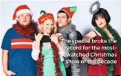  ??  ?? The special broke the record for the mostwatche­d Christmas show of the decade
