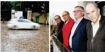  ??  ?? De droite à gauche : Albert Pottier, François Sueur, Jean-pierre Rospide et Serge Mouyen, des résidents en colère.