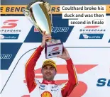  ??  ?? Coulthard broke his duck and was then second in finale