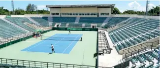  ?? DANNY POLANCO ?? Vista de la cancha de tenis del Parque del Este, sede de la Copa Davis.