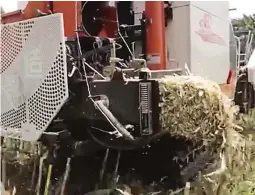  ??  ?? NEW MACHINE - This machine bales the rice straw at the same time that the grains are harvested and threshed. It can also harvest corn stover left behind by manual pickers. The machine will be demonstrat­ed at the Corn Derby Event at the Research Station of the DA in Ilagan City on August 13-14, 2019.