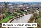  ?? ?? The River Severn in Worcester