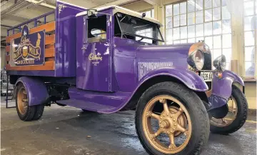  ?? PHOTO: PETER MCINTOSH ?? Heading south . . . A vintage 1928 Ford Model A truck which has been given by Cadbury to the Bill Richardson Transport World museum in Invercargi­ll.
