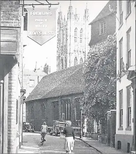  ?? Picture: Rory Kehoe ?? Prince of Wales, left, in 1953. Bunting for the coronation on June 2 of that year can be seen on the building opposite