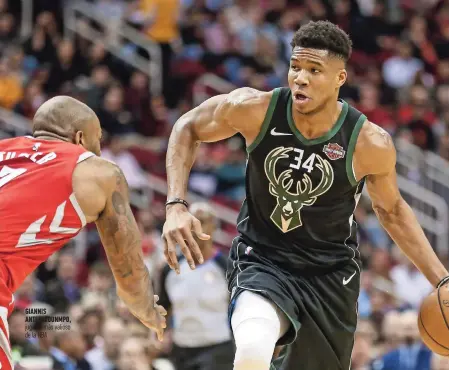  ??  ?? GIANNIS ANTETOKOUN­MPO, jugador más valioso de la NBA