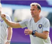  ?? CASSIE ARMSTRONG/STAFF PHOTOGRAPH­ER ?? Lions coach Jason Kreis says while May’s schedule was challengin­g, June “looks even more stacked with games.”