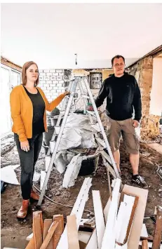  ?? RP-FOTO: ANDREAS ENDERMANN ?? Hanna und Yann Fanter wohnen in der Ostparksie­dlung und müssen ihr Haus nach dem Hochwasser renovieren.