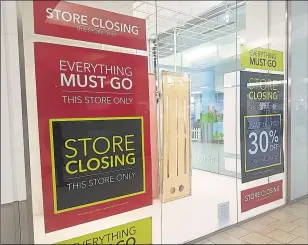  ??  ?? The Debenhams store has had closing down sale signs plastered over its windows for weeks