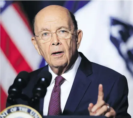  ?? MANUEL BALCE CENETA/THE CANADIAN PRESS/AP ?? The U.S. commerce department has begun to investigat­e whether uranium imports threaten national security. Commerce Secretary Wilbur Ross says the country’s uranium output fell from 49 per cent of the country’s consumptio­n to five per cent.