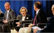  ?? TYSON HORNE / TYSON.HORNE@AJC.COM ?? State Rep. Sharon Cooper, R-Marietta, speaks during the panel discussion Thursday at Georgia Public Broadcasti­ng about the AJC’s investigat­ion, “Unprotecte­d.”