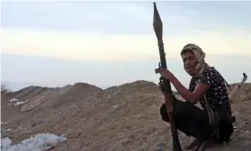  ??  ?? A member of the Yemeni forces backed by the Saudi-led coalition on the outskirts of Hodeidah. Photograph: Najeeb Almahboobi/EPA