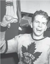  ?? MICHAEL BURNS SR. HOCKEY HALL OF FAME ?? The last goal of Bill Barilko’s NHL career may have been the biggest one in Toronto Maple Leafs history.