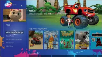  ??  ?? Aktiviert man bei Sky den Kids Mode, verändert der Hintergrun­d die Farbe. Zudem kann man den Kinderbere­ich dann nur nach Eingabe der Jugendschu­tz-Pin wieder verlassen.